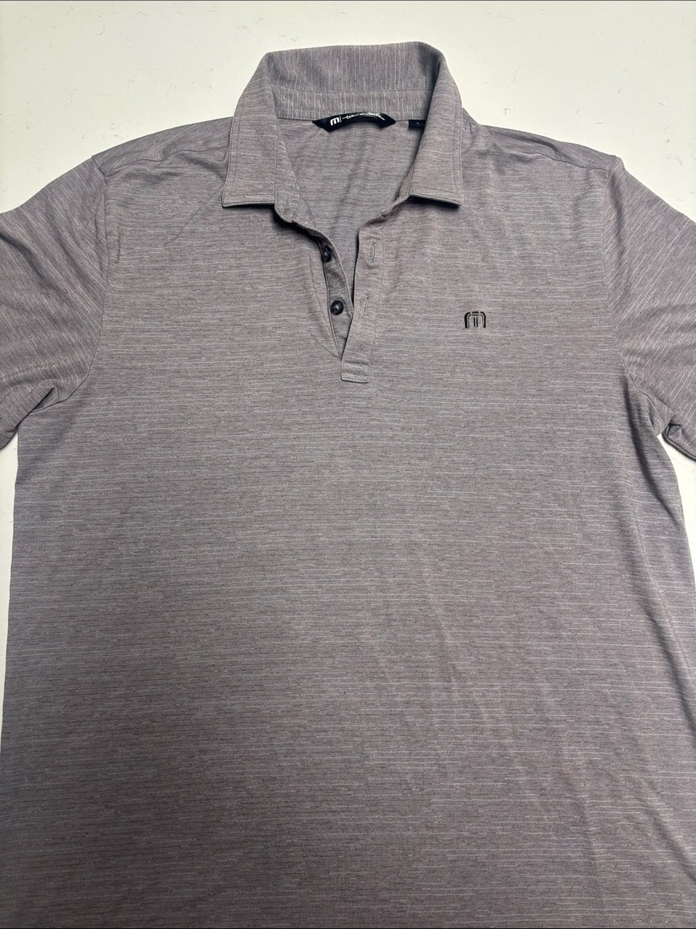 Travis Mathew Men's Heathered Mauve Polo